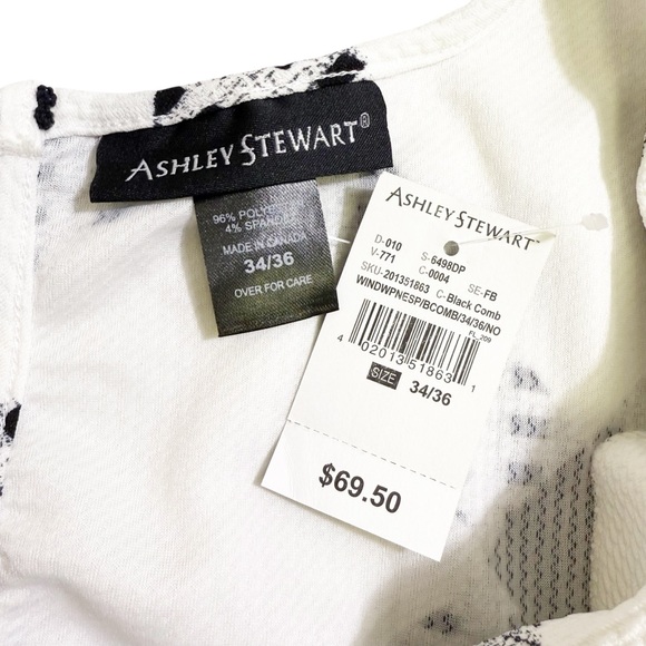 Ashley Stewart Black & White Gingham Ruffle Hem Midi Dress NWT Size 34/36 - Picture 3 of 9